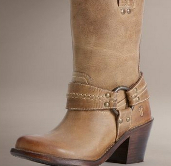 Frye Shoes - FRYE Carmen Harness Tan Short Boot